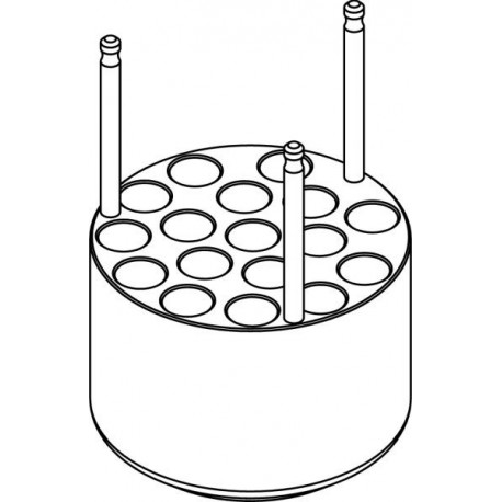 Round carrier (17 x 13,1mm) for blood collection 17 x 1,6÷7ml tubes