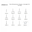 Kit de instrumentação cirúrgica oftálmica para roedores.
